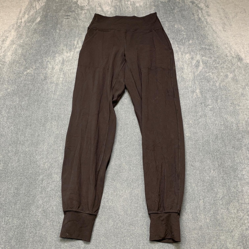 Lululemon Leggings Womens 4 Black Mid Rise High Waist Performance Yoga Tapered